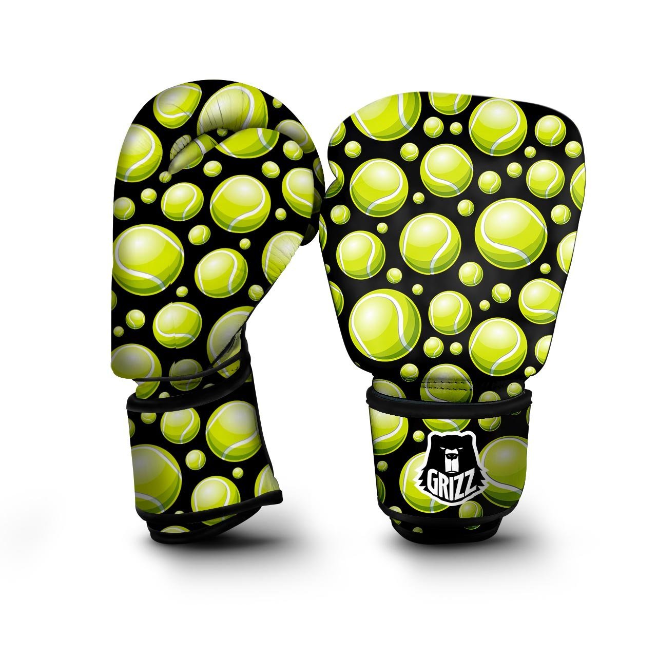 Tennis Balls Print Pattern Boxing Gloves-grizzshop