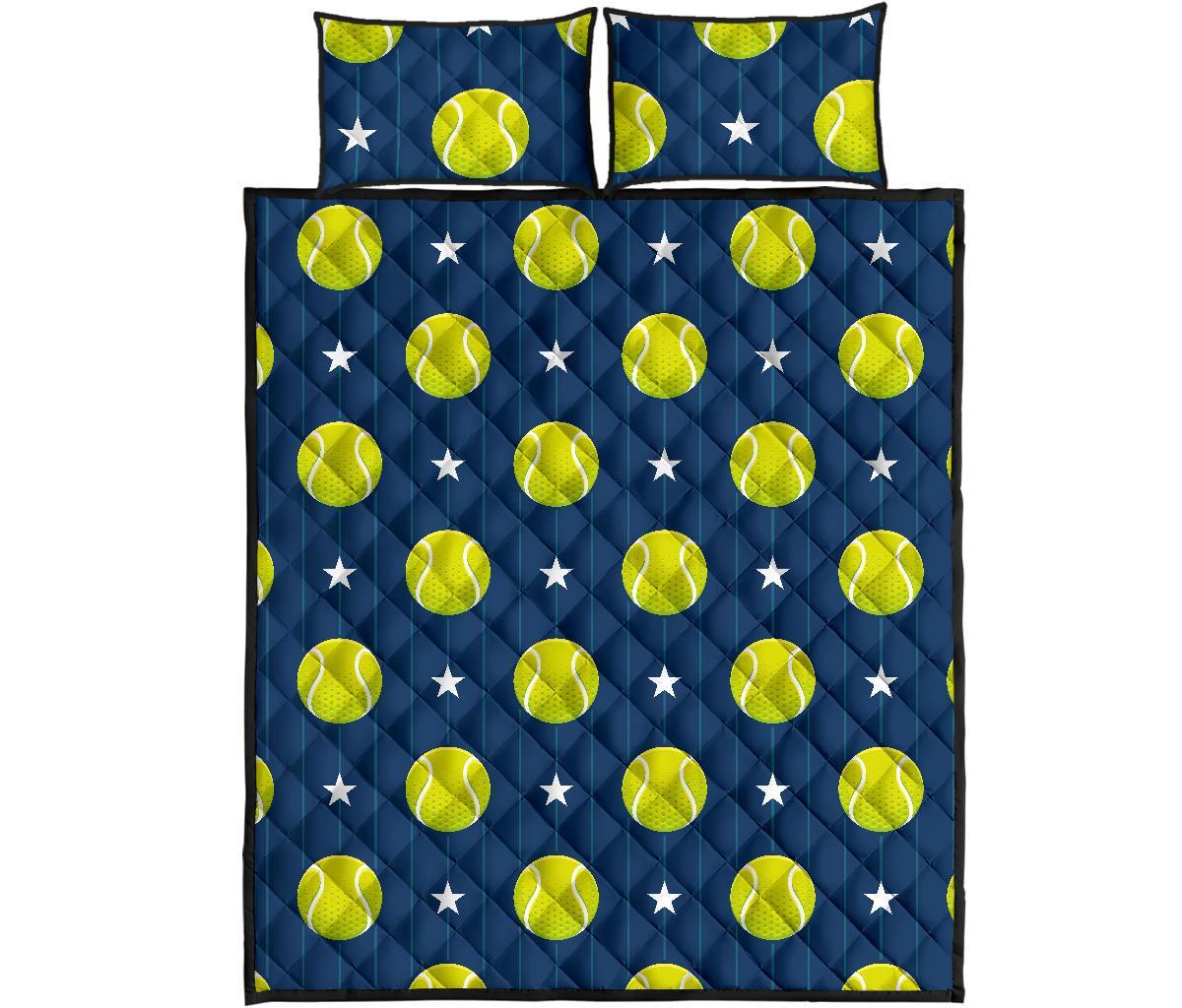 Tennis Pattern Print Bed Set Quilt-grizzshop