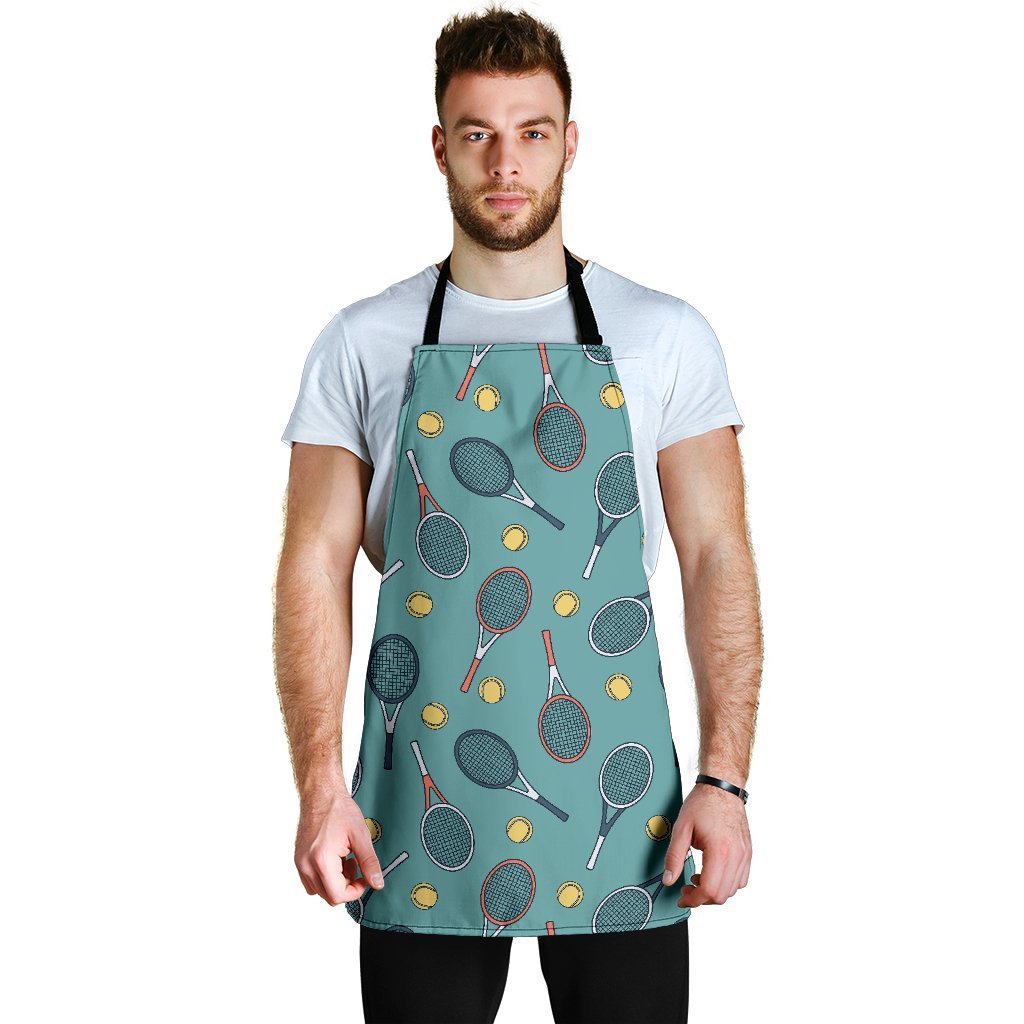 Tennis Print Pattern Men's Apron-grizzshop