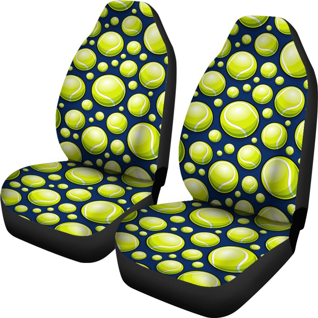 Tennis Ball Pattern Print Universal Fit Car Seat Covers-grizzshop