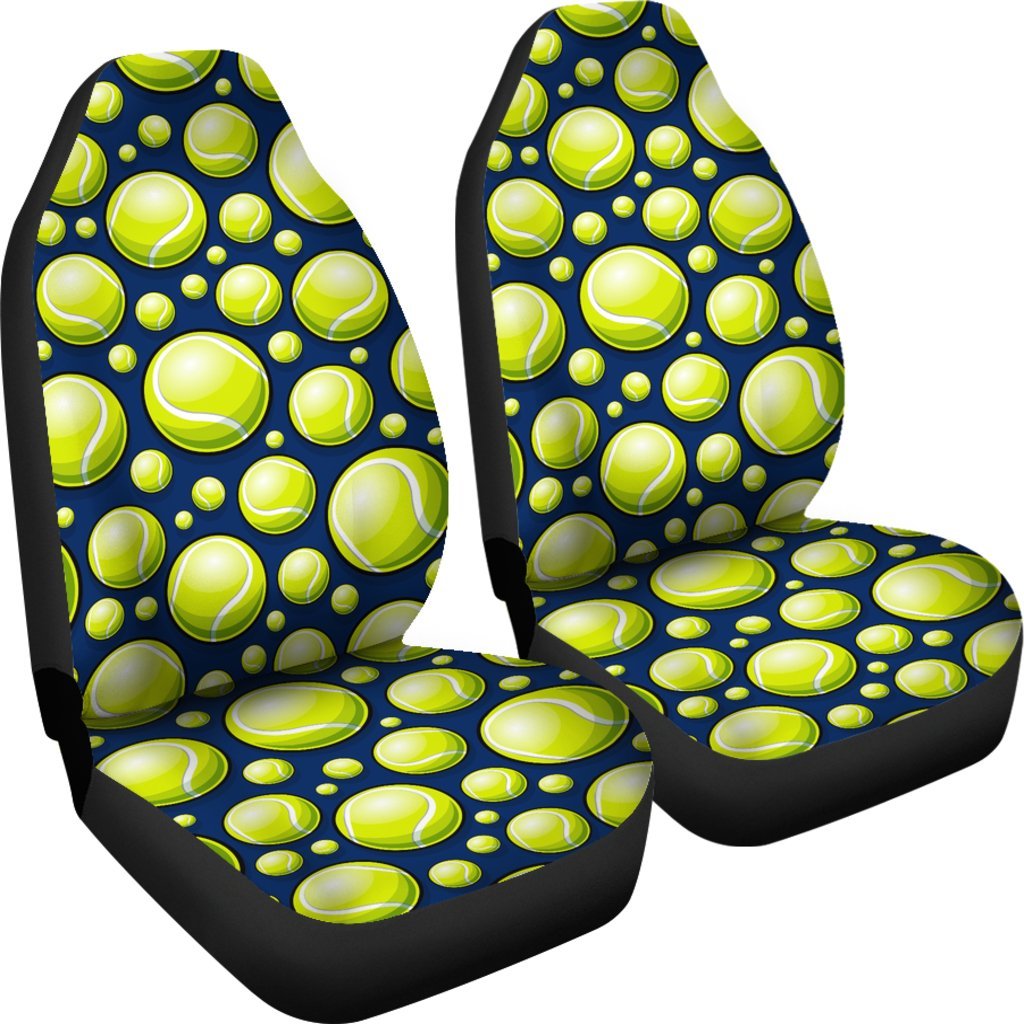 Tennis Ball Pattern Print Universal Fit Car Seat Covers-grizzshop