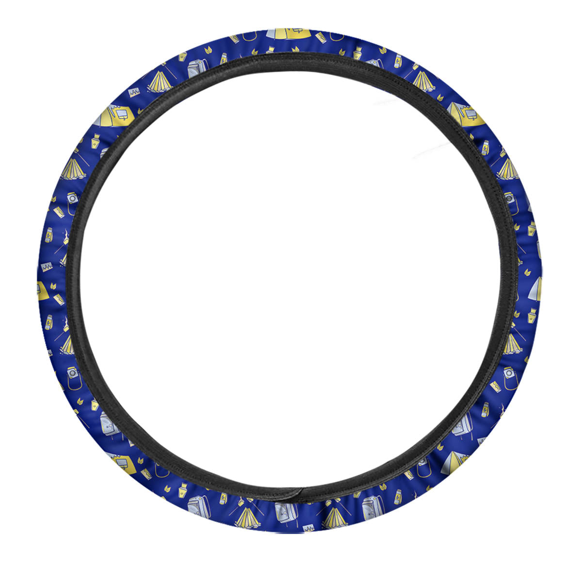 Tent Camping Print Pattern Car Steering Wheel Cover-grizzshop