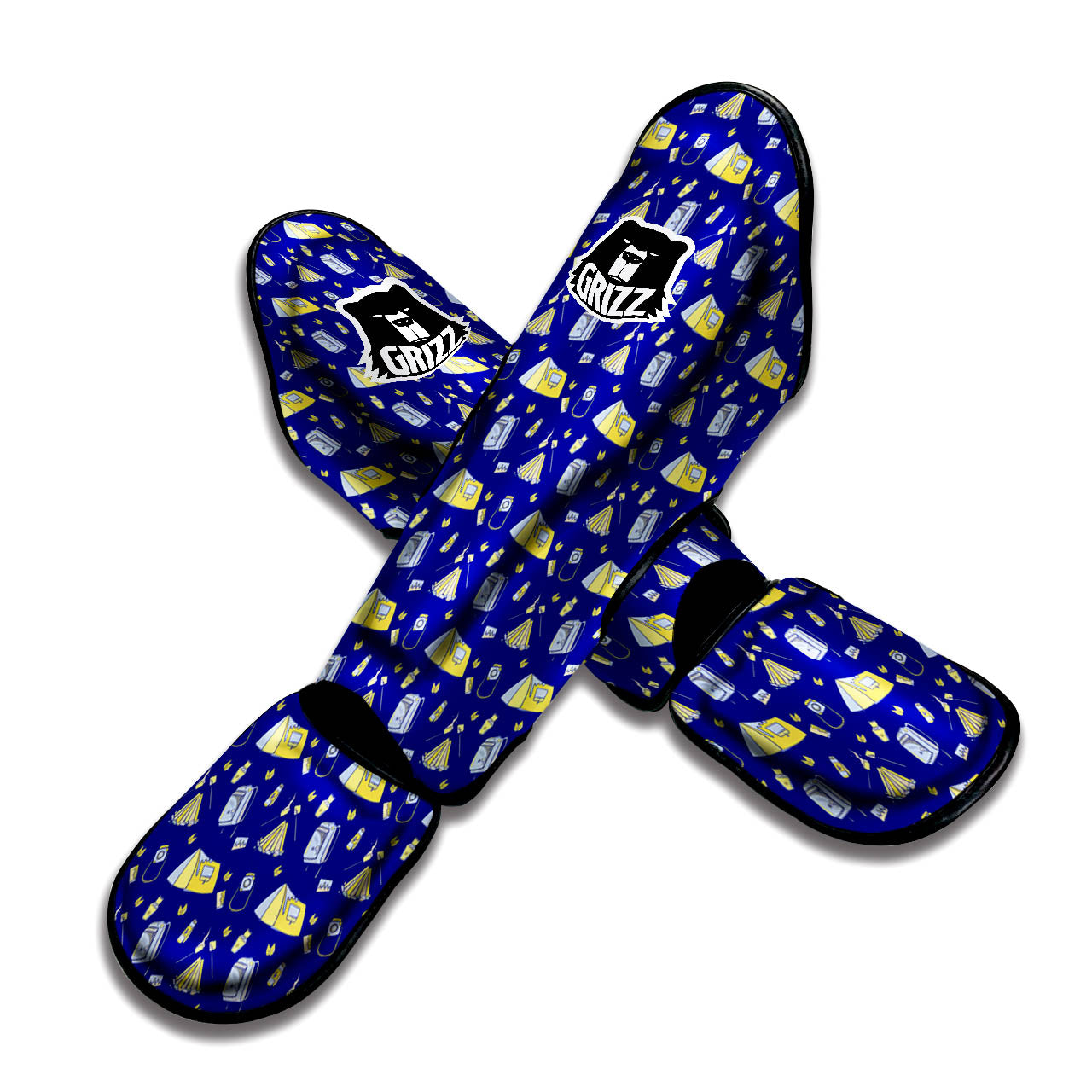 Tent Camping Print Pattern Muay Thai Shin Guards-grizzshop