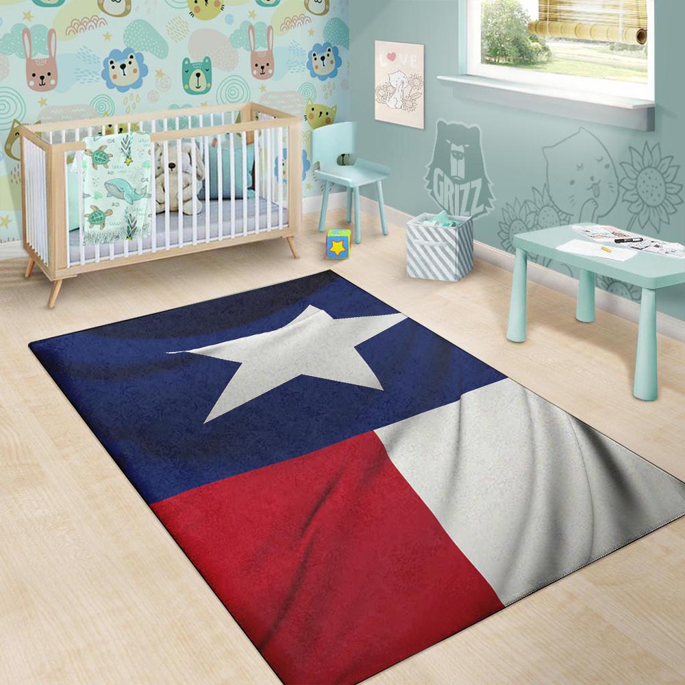 Texas Flag Print Floor Mat-grizzshop