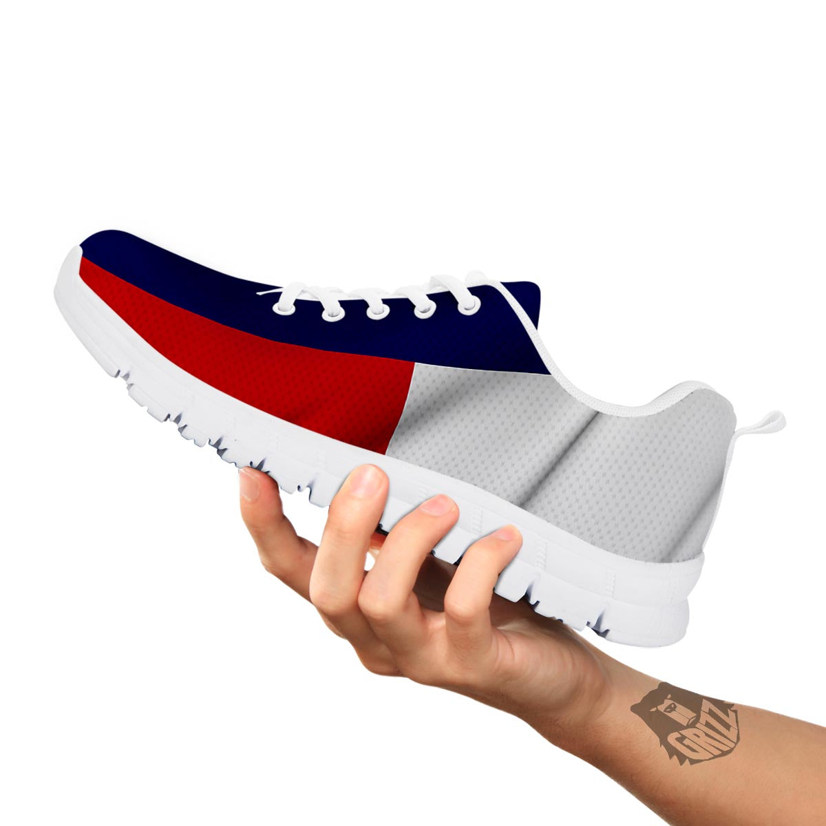 Texas Flag Print White Sneaker-grizzshop