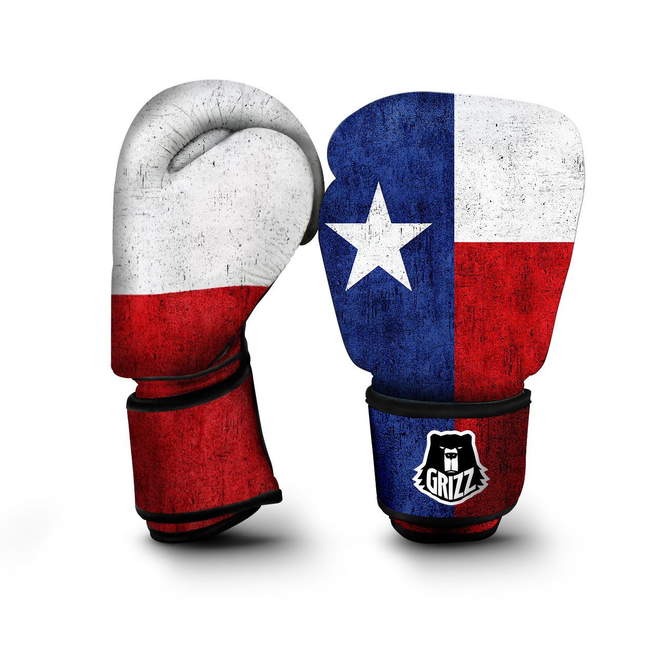 Texas Flag Vintage Print Boxing Gloves-grizzshop