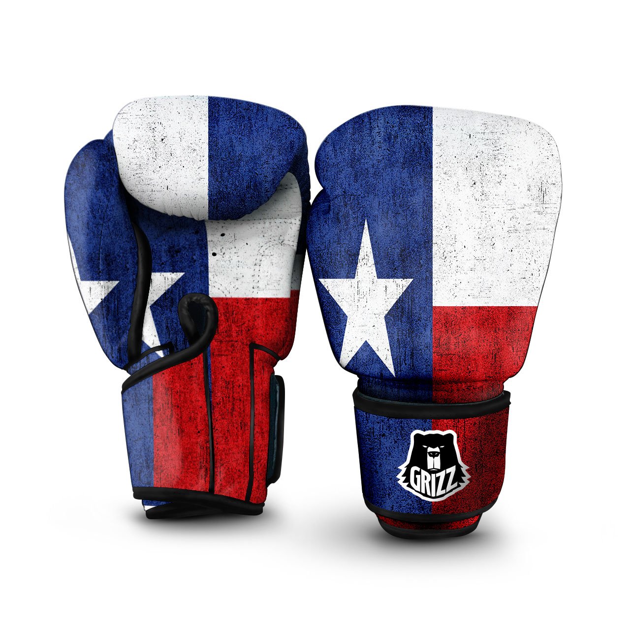 Texas Flag Vintage Print Boxing Gloves-grizzshop