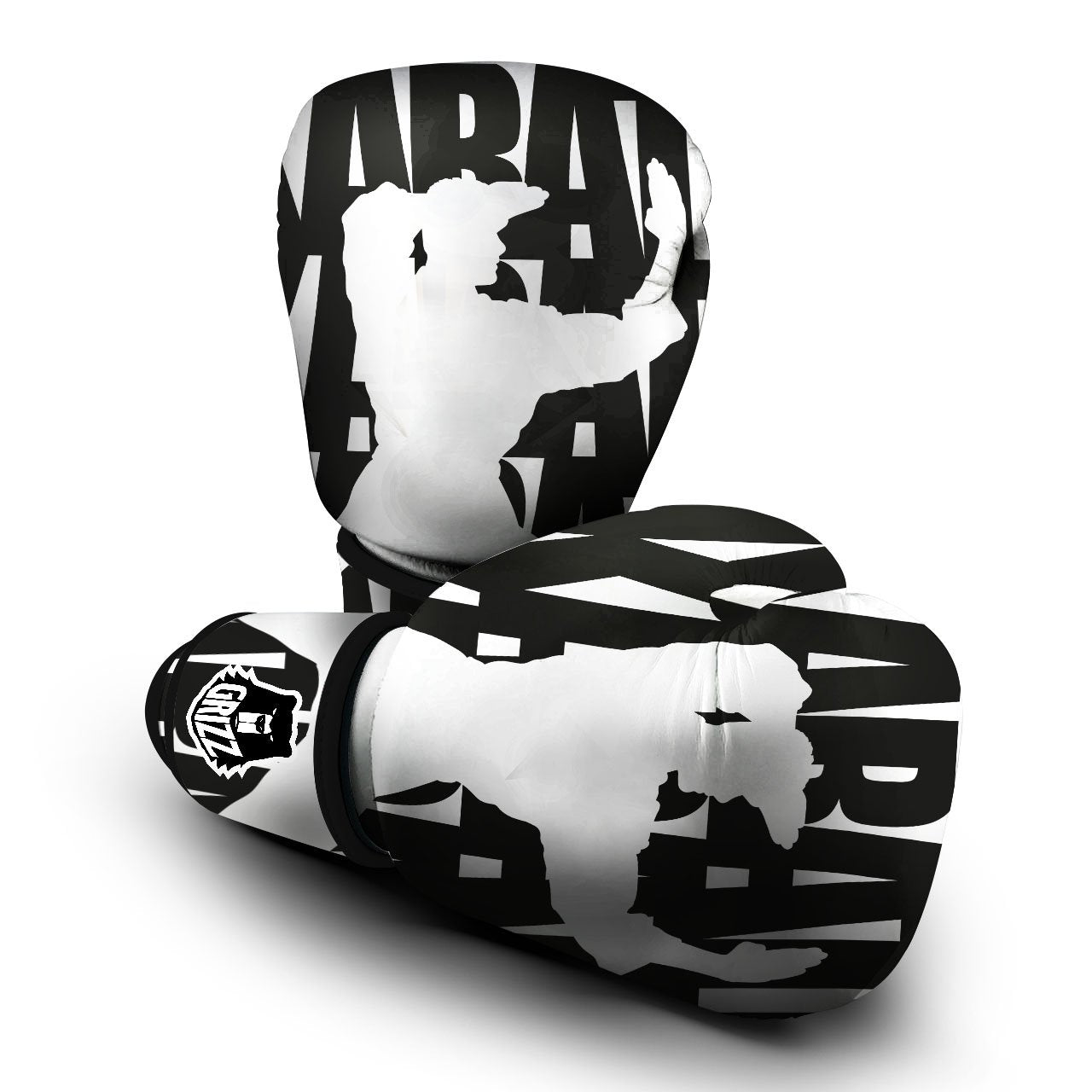 Text Karate Print Boxing Gloves-grizzshop