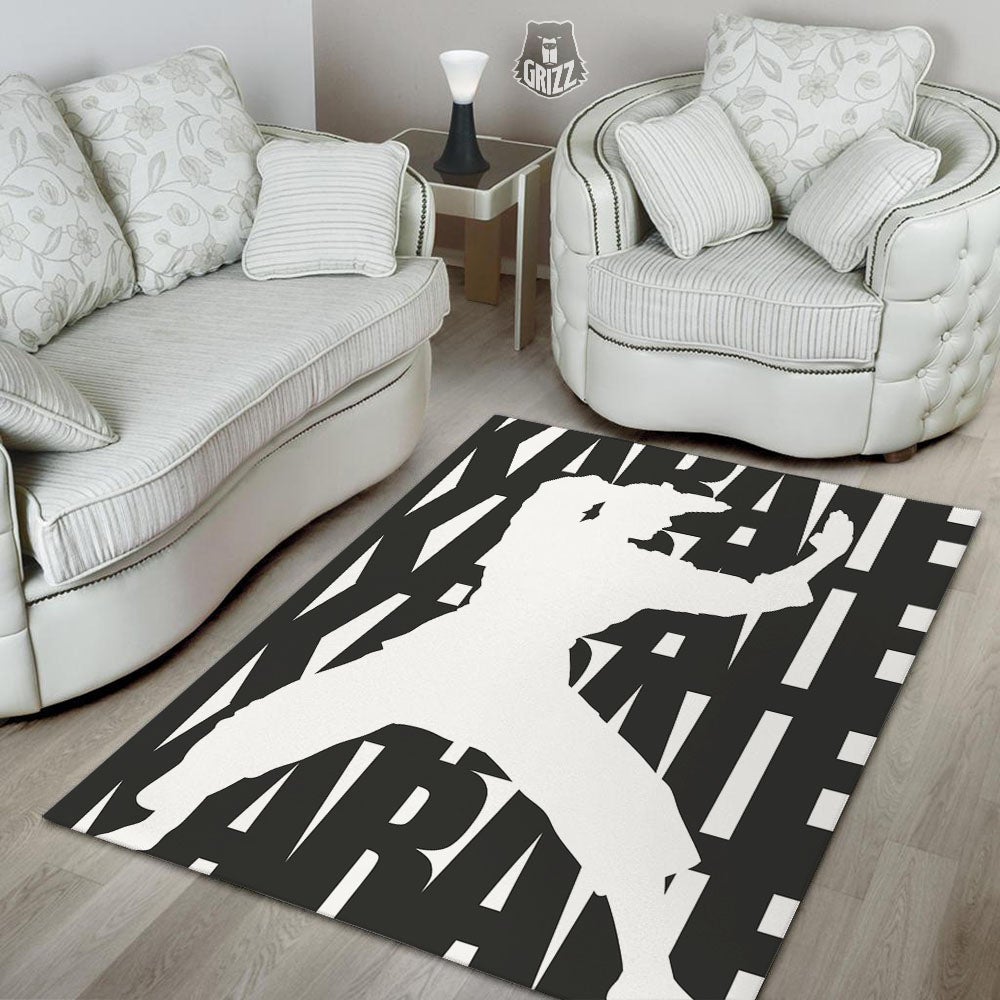 Text Karate Print Floor Mat-grizzshop