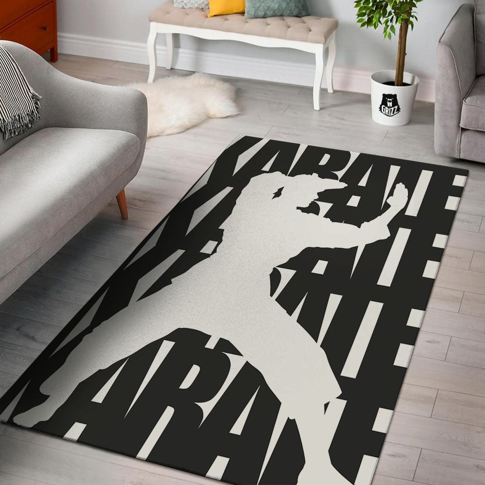 Text Karate Print Floor Mat-grizzshop