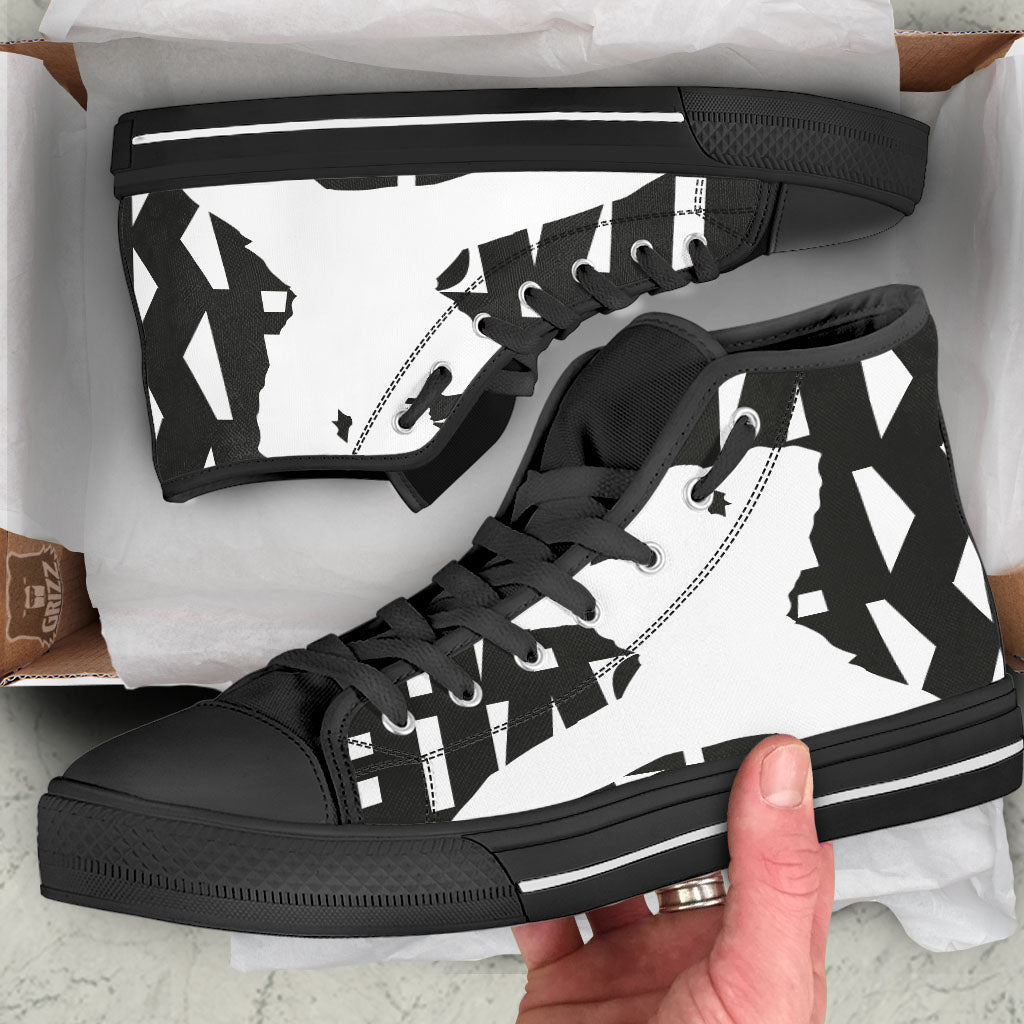 Text Karate Print High Top Shoes-grizzshop