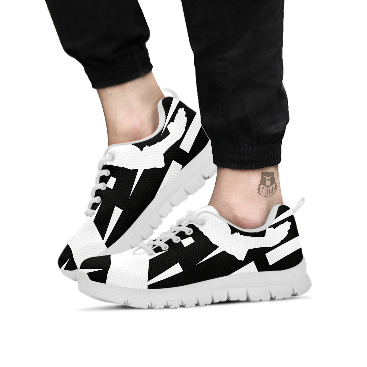 Text Karate Print White Sneaker-grizzshop