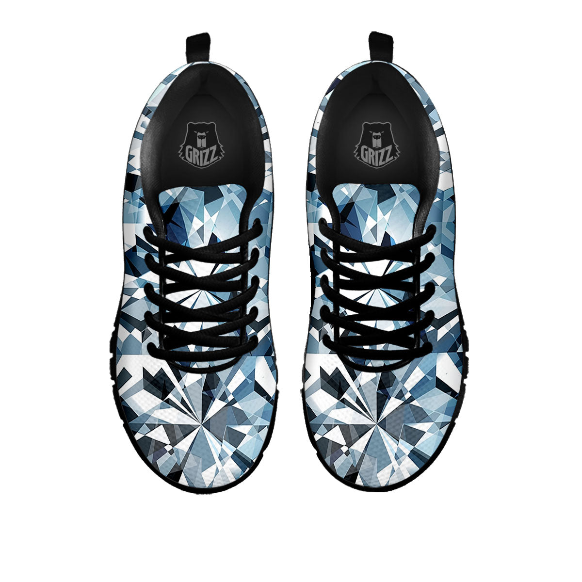 Texture Diamond Print Black Sneaker-grizzshop