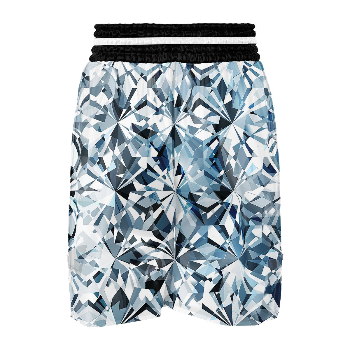 Texture Diamond Print Boxing Shorts-grizzshop