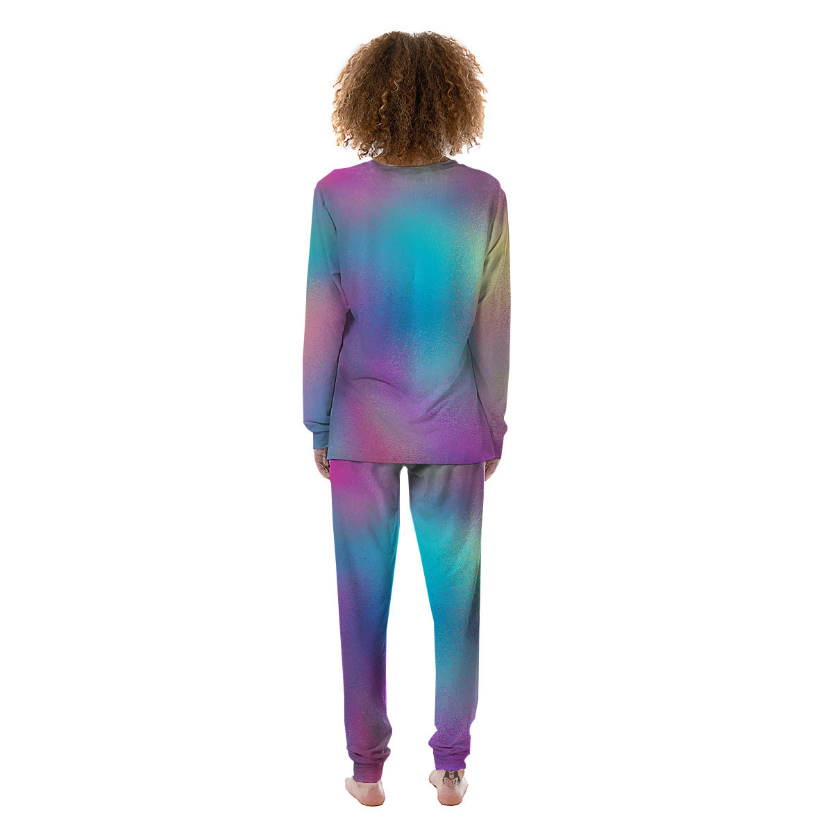 Texture Holographic Print Women's Pajamas-grizzshop