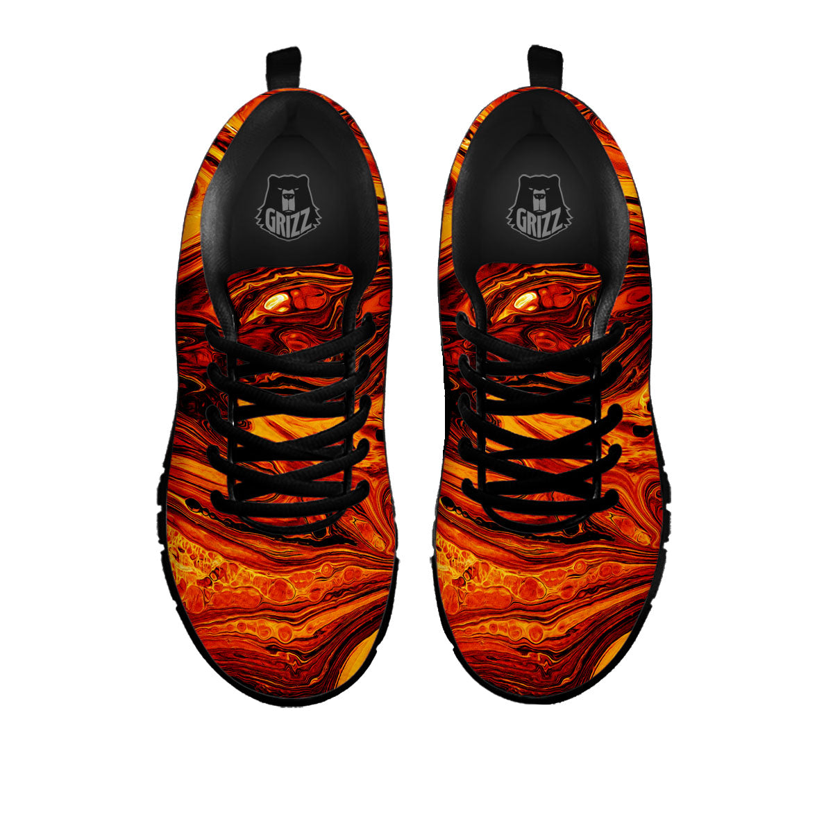 Texture Lava Print Black Sneaker-grizzshop