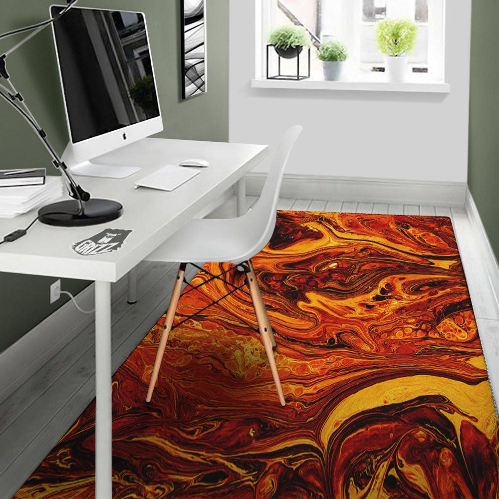 Texture Lava Print Floor Mat-grizzshop