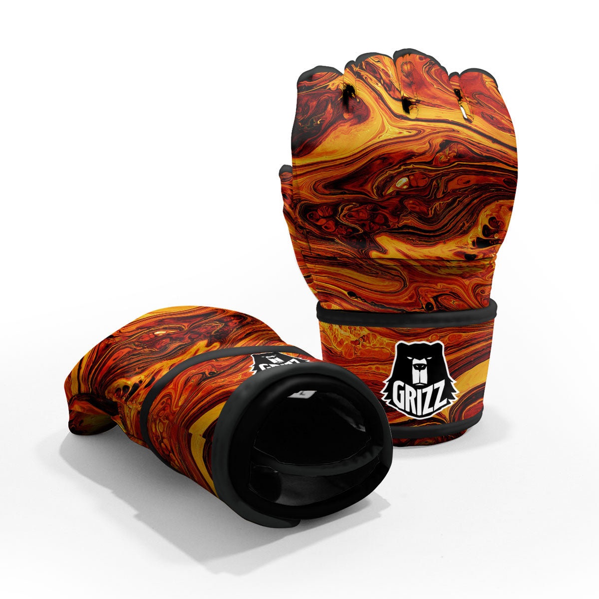 Texture Lava Print MMA Gloves-grizzshop