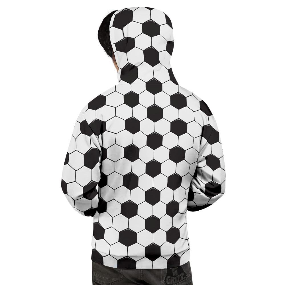 Texture Soccer Ball Print Pattern Men's Hoodie-grizzshop