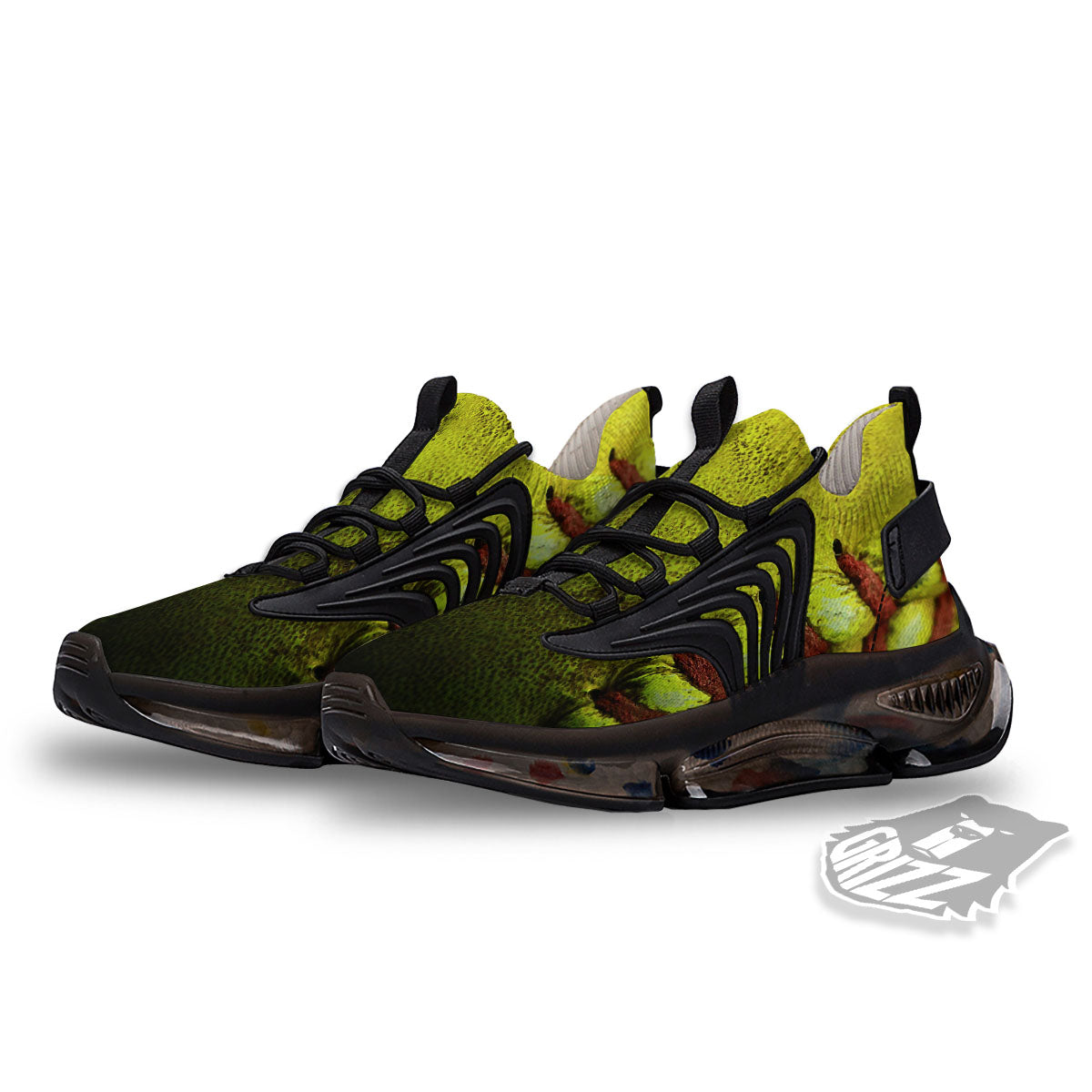 Texture Softball Ball Print Black Gym Shoes-grizzshop
