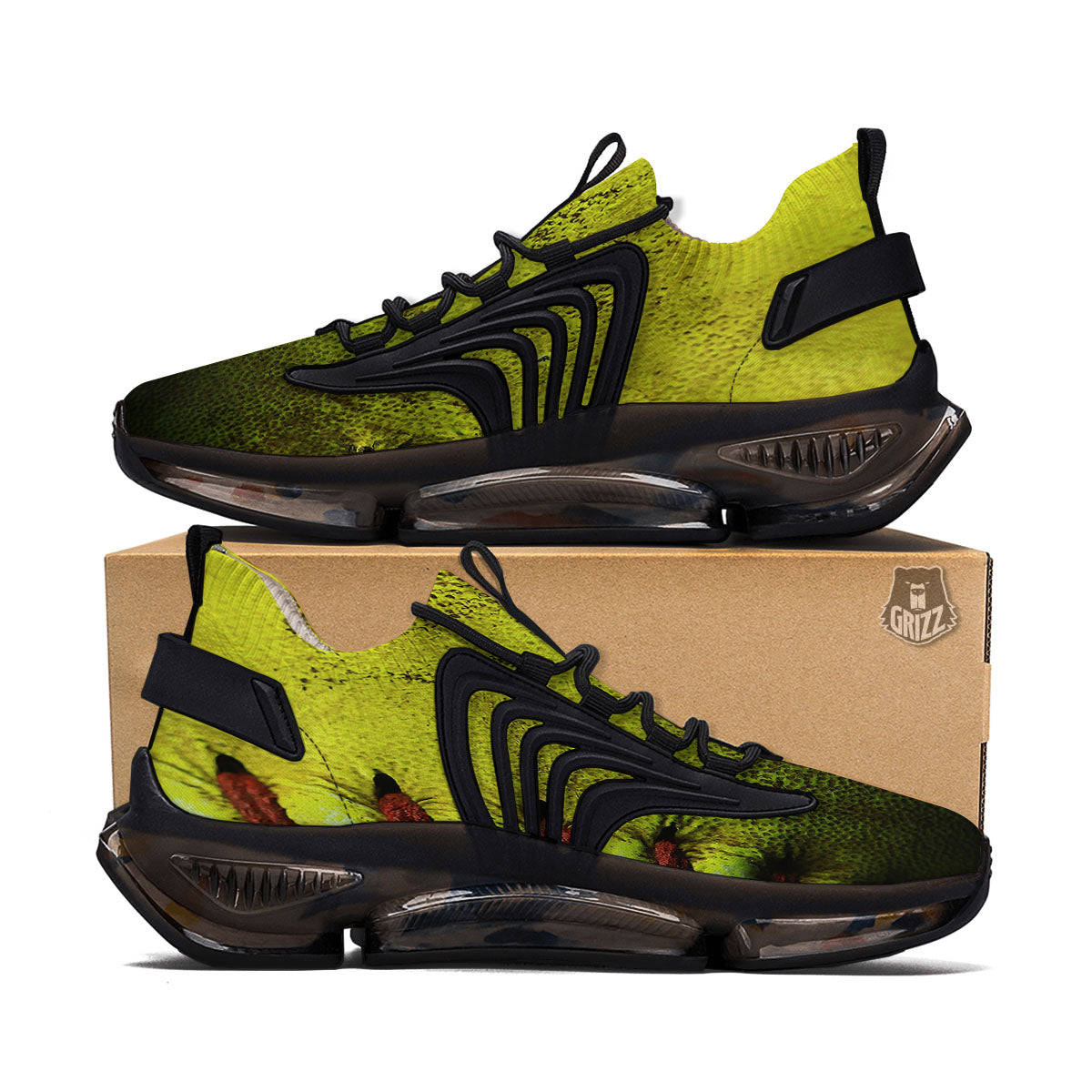Texture Softball Ball Print Black Gym Shoes-grizzshop