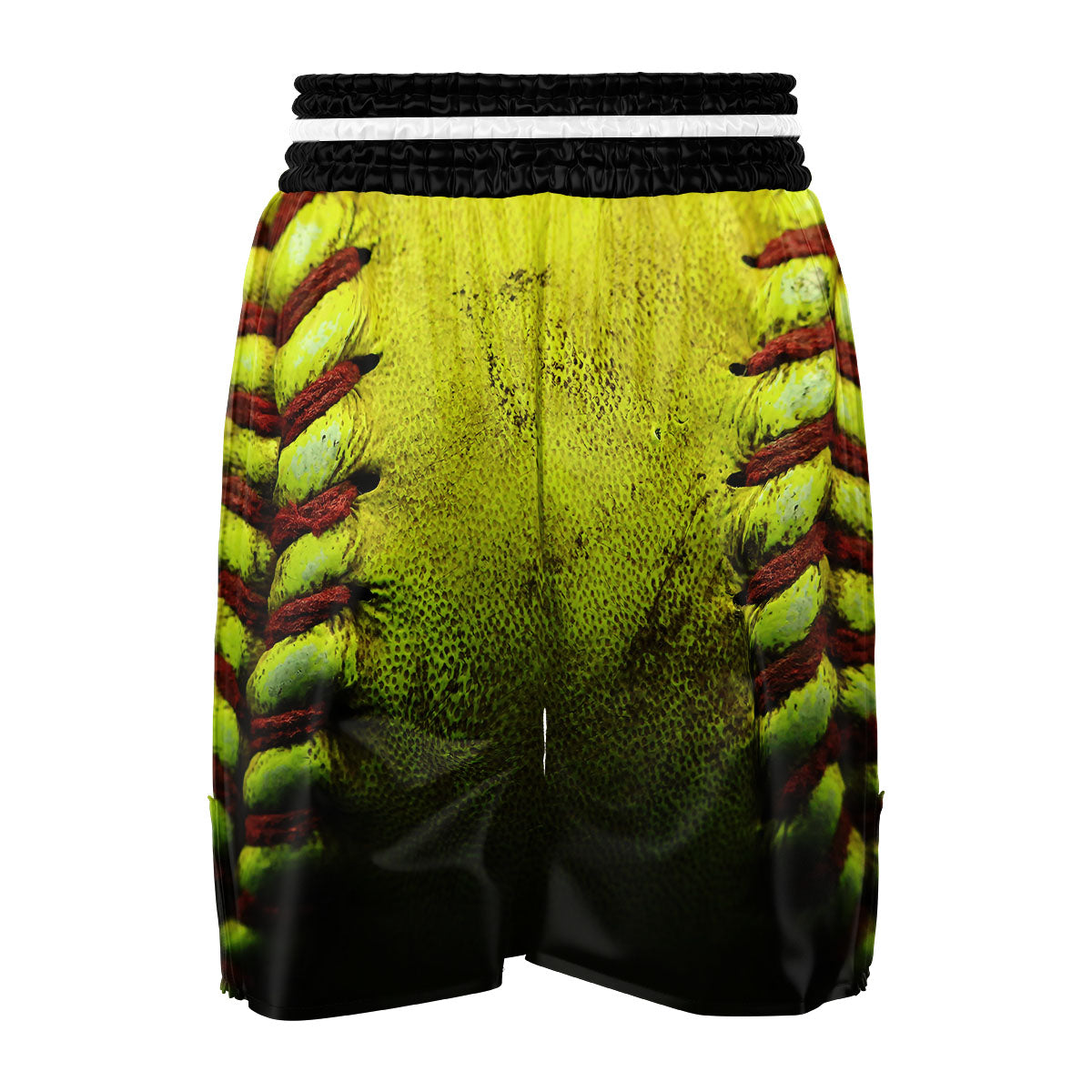 Texture Softball Ball Print Boxing Shorts-grizzshop