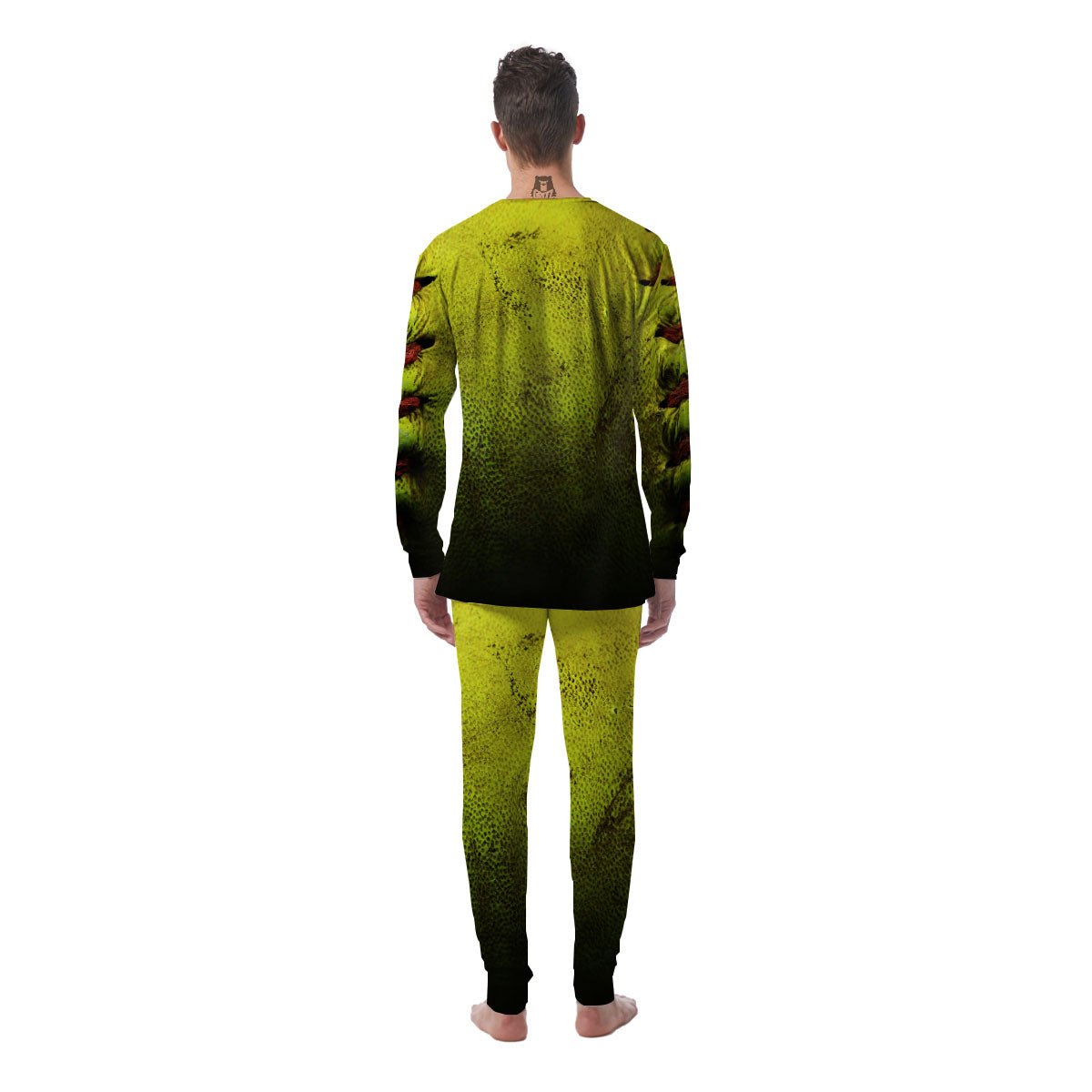 Texture Softball Ball Print Men's Pajamas-grizzshop