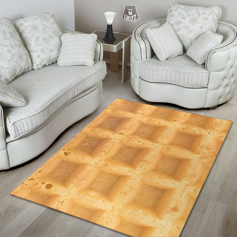 Texture Waffle Print Floor Mat-grizzshop