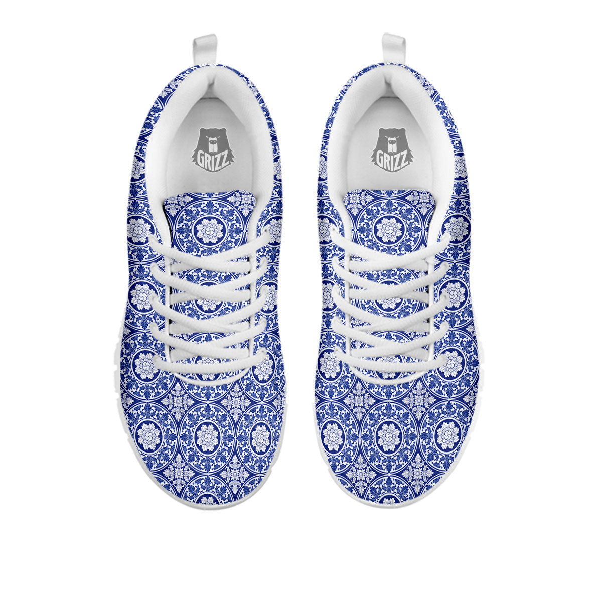 Thai Ethnic Print Pattern White Sneaker-grizzshop