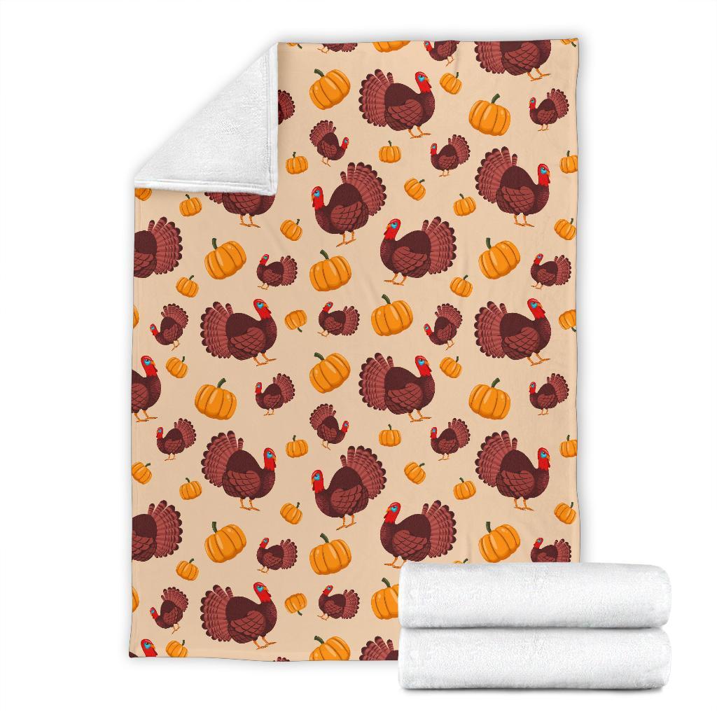 Thankgiving Turkey Pattern Print Blanket-grizzshop