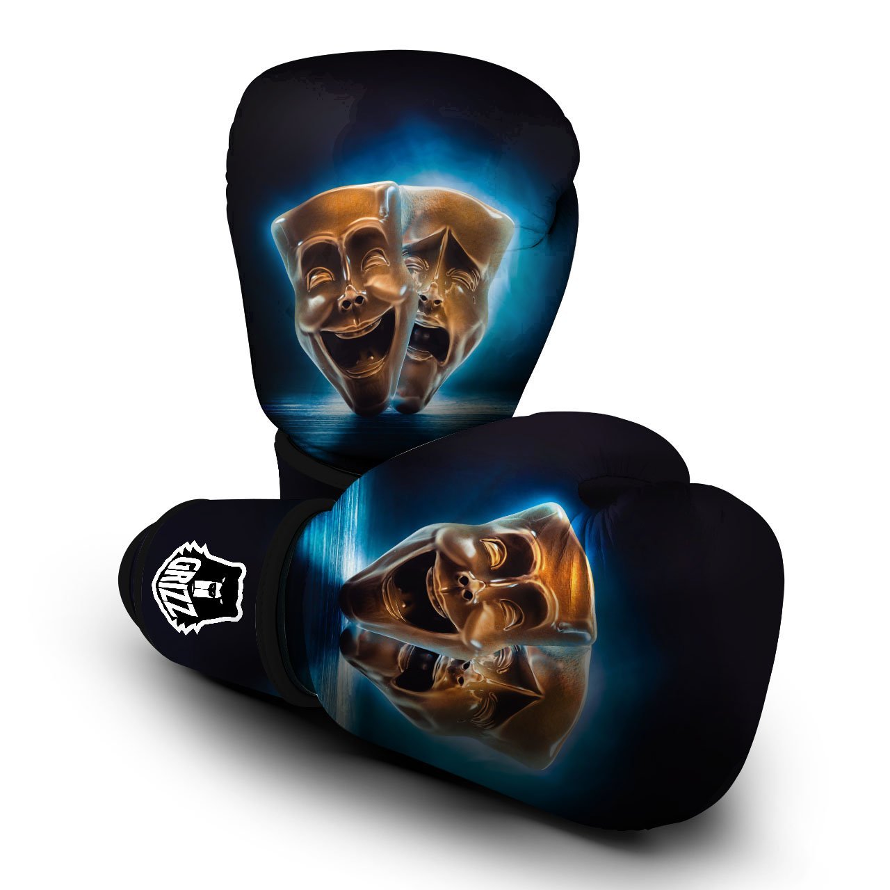 The Theatre Masks Sock And Buskin Boxing Gloves-grizzshop