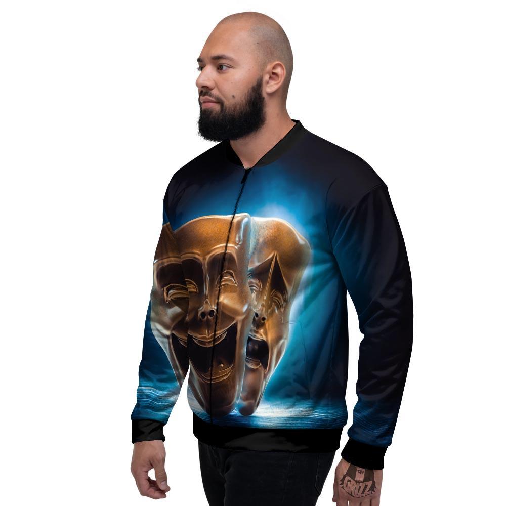 The Theatre Masks Sock And Buskin Men's Bomber Jacket-grizzshop