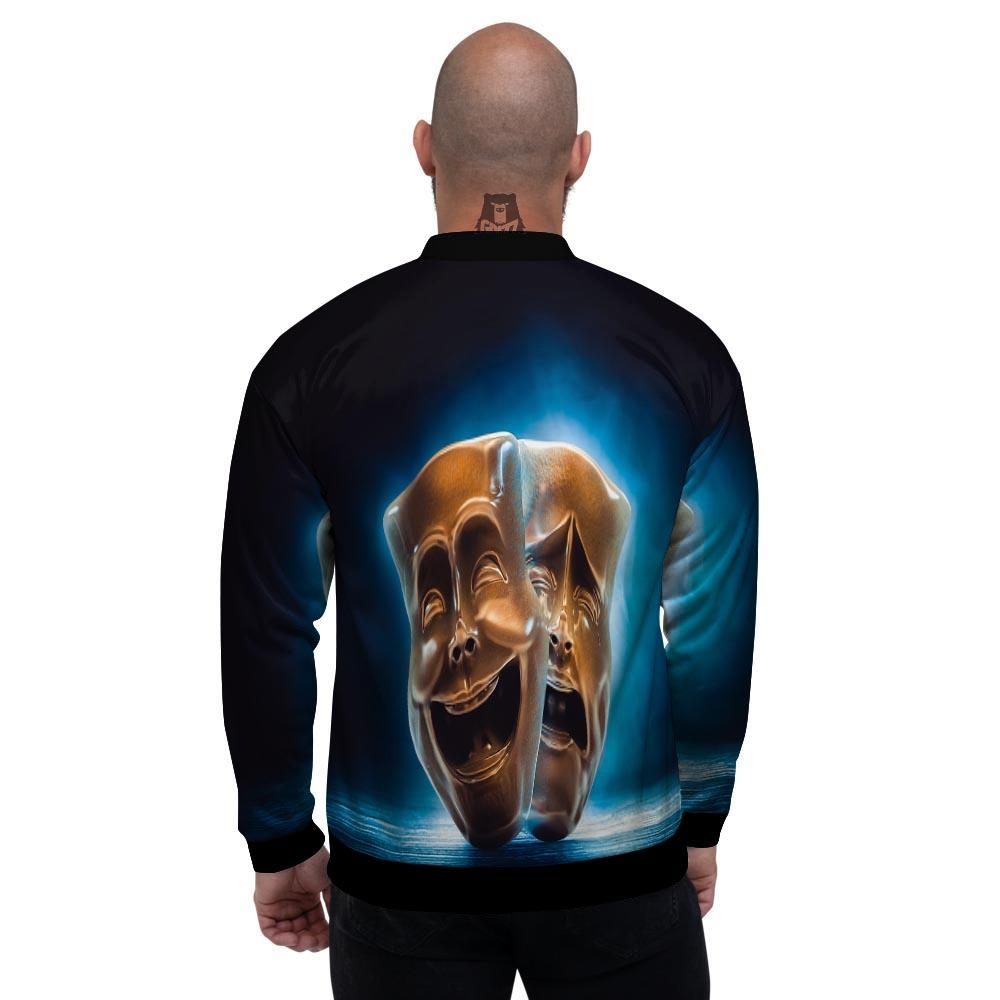 The Theatre Masks Sock And Buskin Men's Bomber Jacket-grizzshop