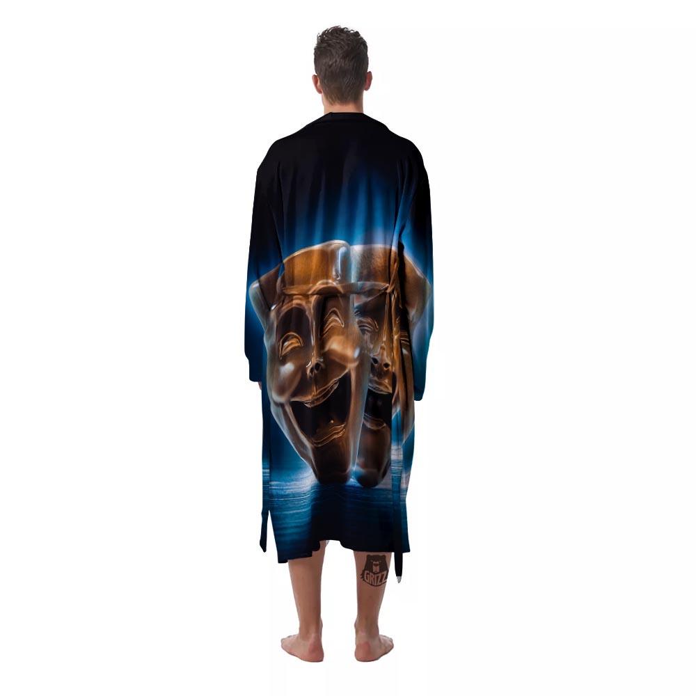 The Theatre Masks Sock And Buskin Men's Robe-grizzshop