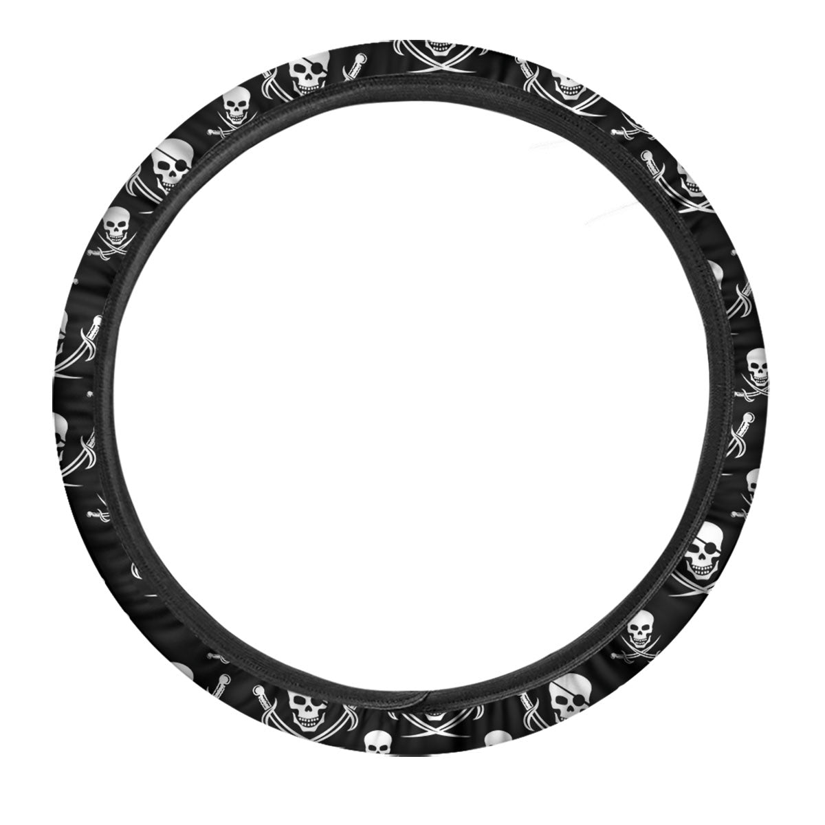 Theme Pirate Print Pattern Car Steering Wheel Cover-grizzshop