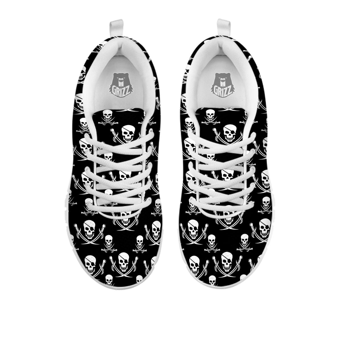Theme Pirate Print Pattern White Sneaker-grizzshop