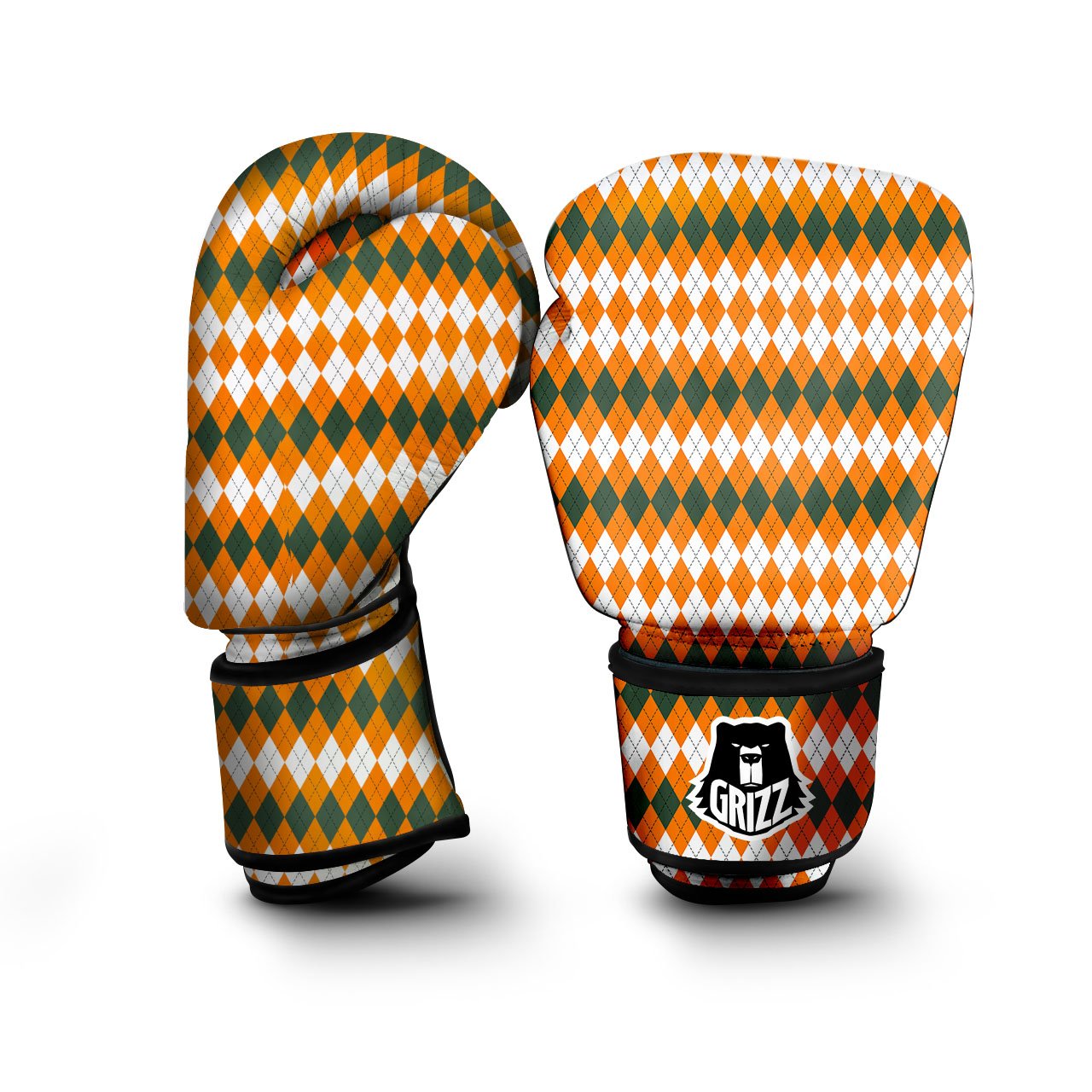 Themed Argyle Halloween Print Pattern Boxing Gloves-grizzshop