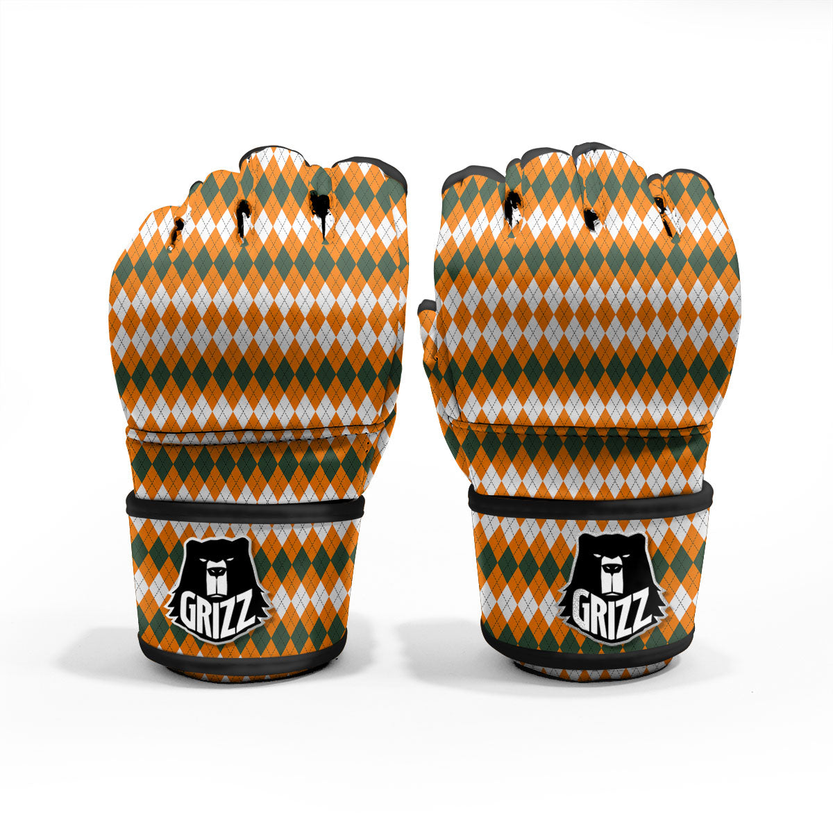Themed Argyle Halloween Print Pattern MMA Gloves-grizzshop