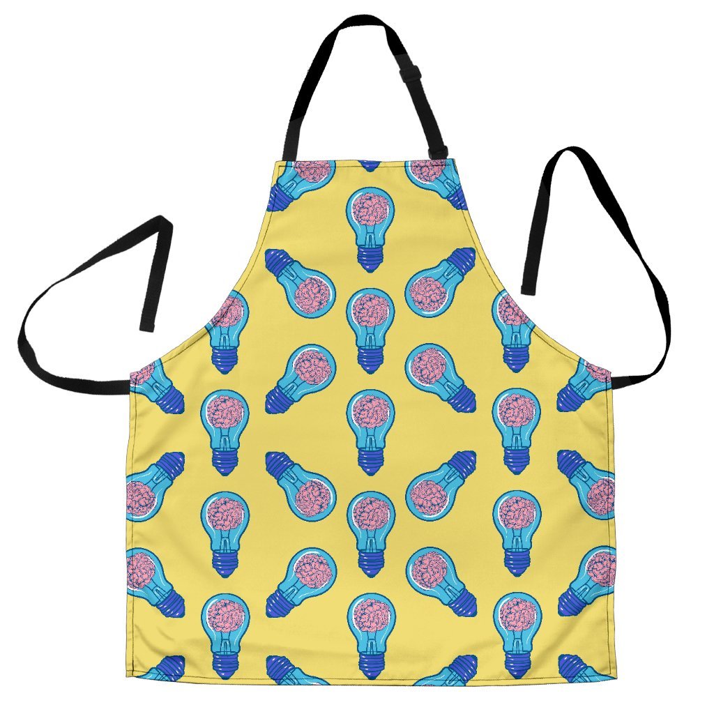 Thinking Brain Pattern Print Men's Apron-grizzshop