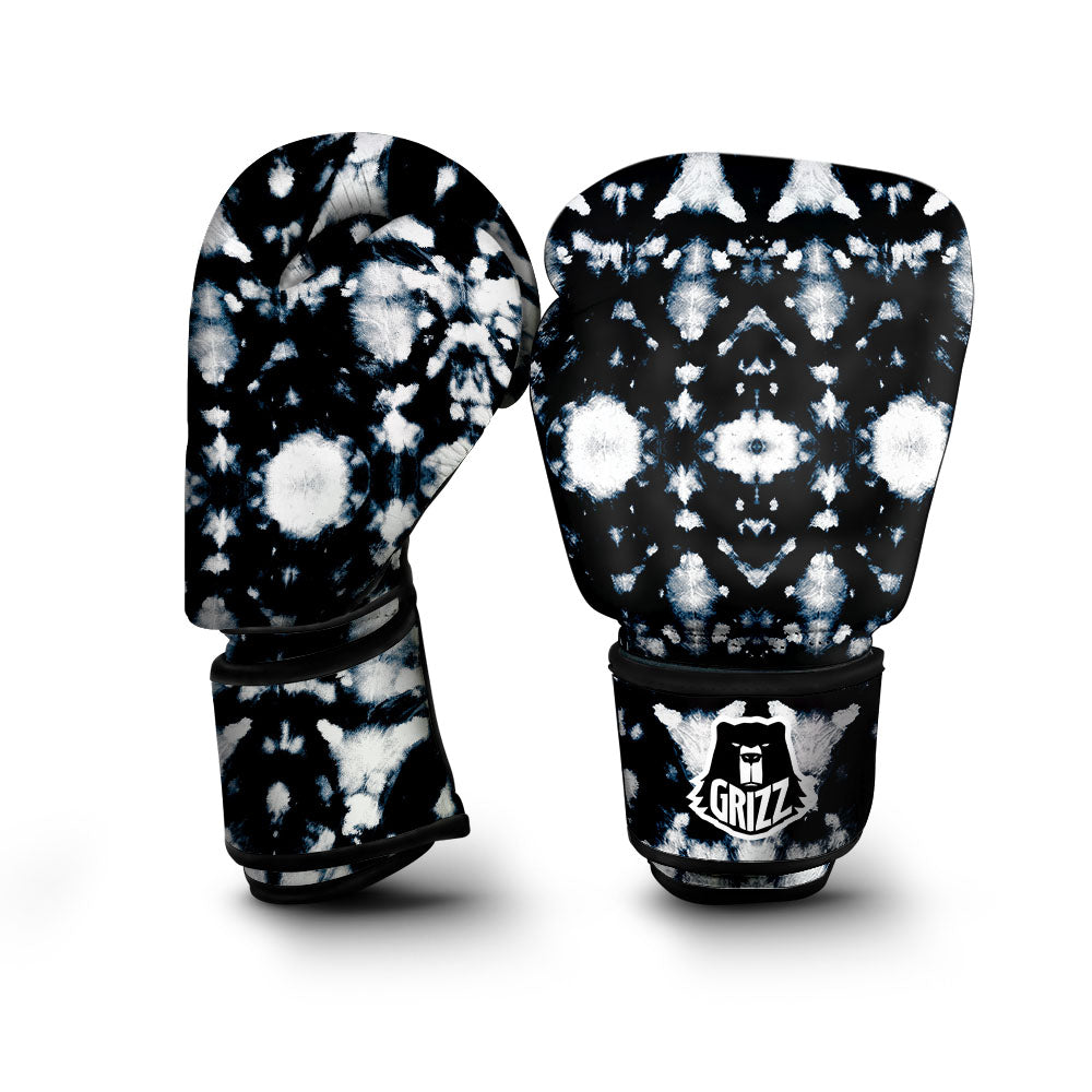 Tie Dye Black Backed Print Boxing Gloves-grizzshop