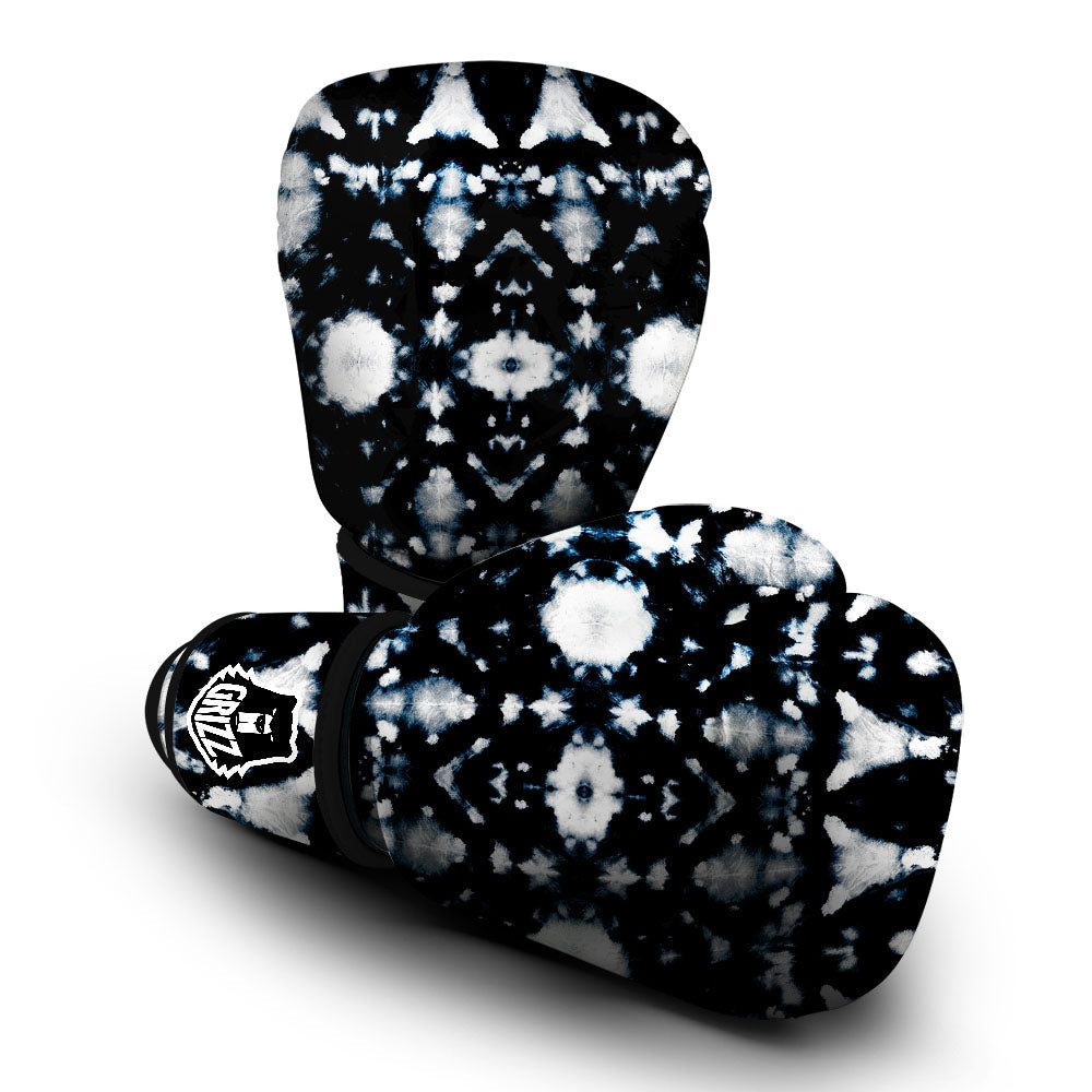 Tie Dye Black Backed Print Boxing Gloves-grizzshop