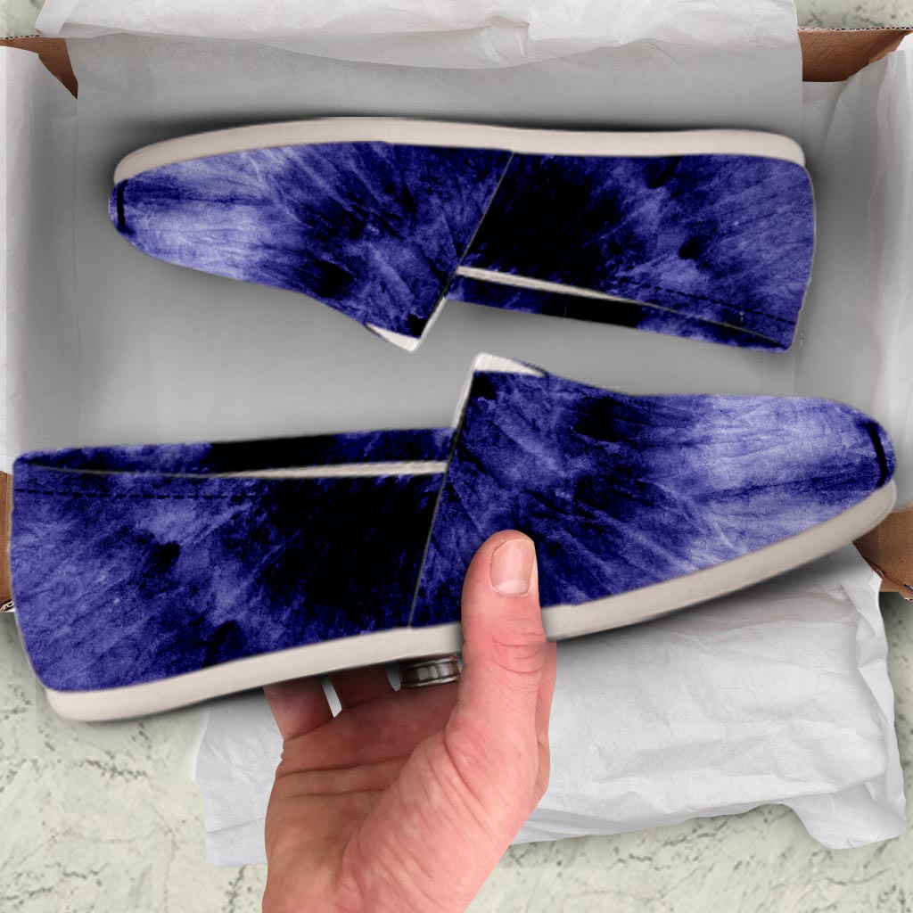 Tie Dye Blue Canvas Shoes-grizzshop