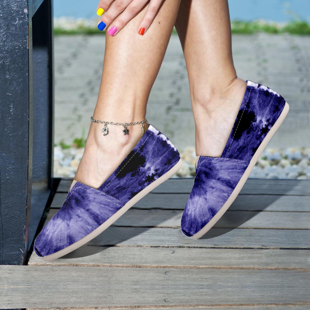 Tie Dye Blue Canvas Shoes-grizzshop