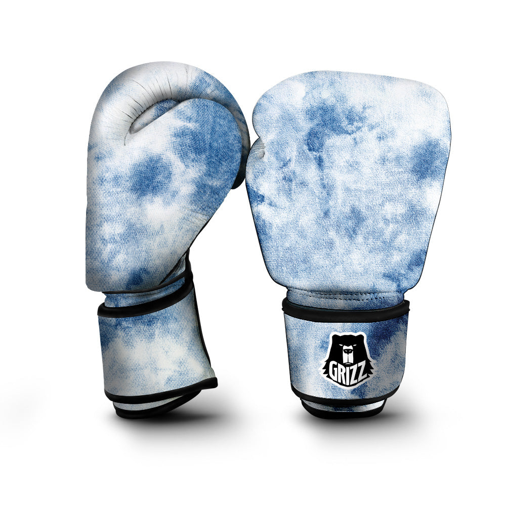 Tie Dye Blue Print Boxing Gloves-grizzshop