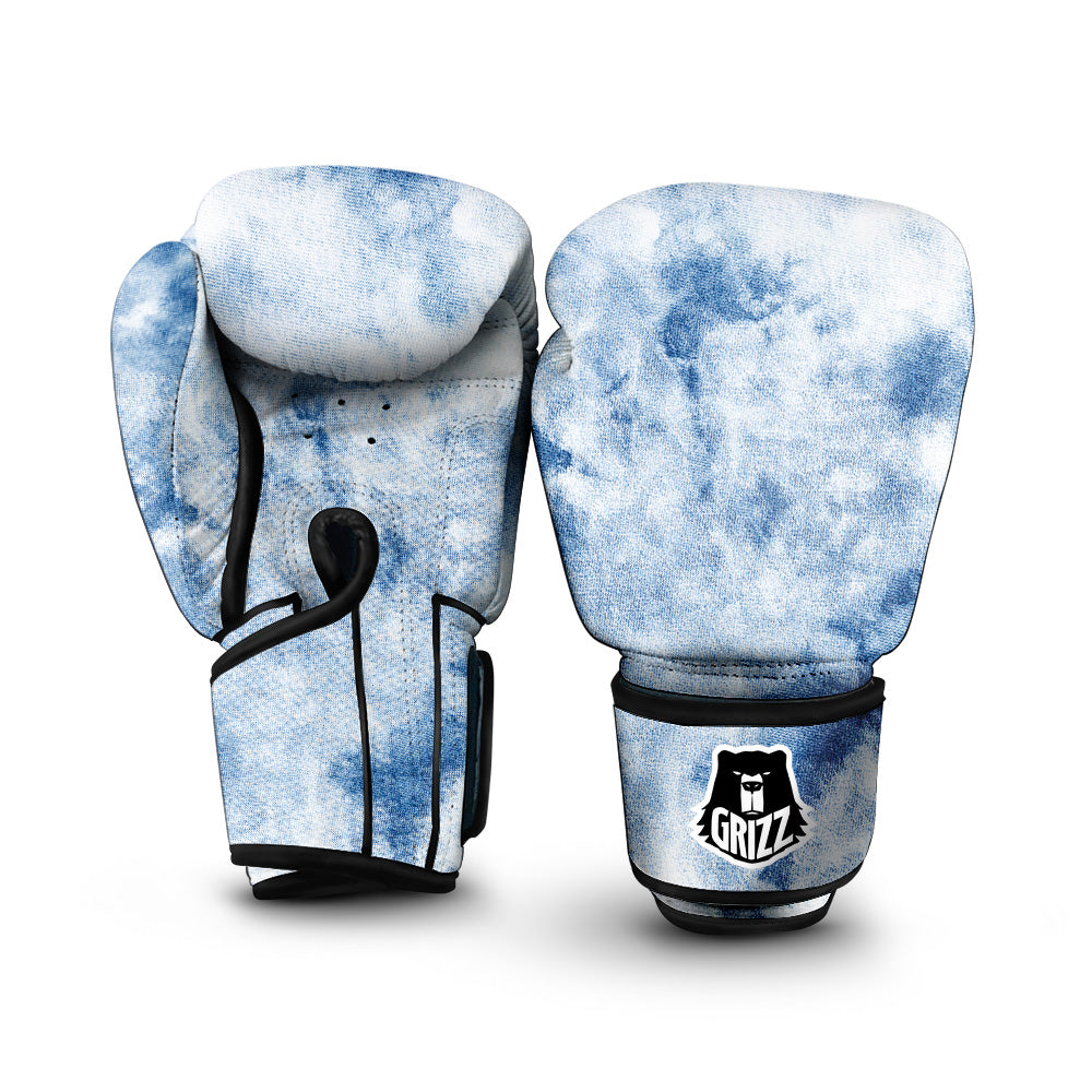 Tie Dye Blue Print Boxing Gloves-grizzshop