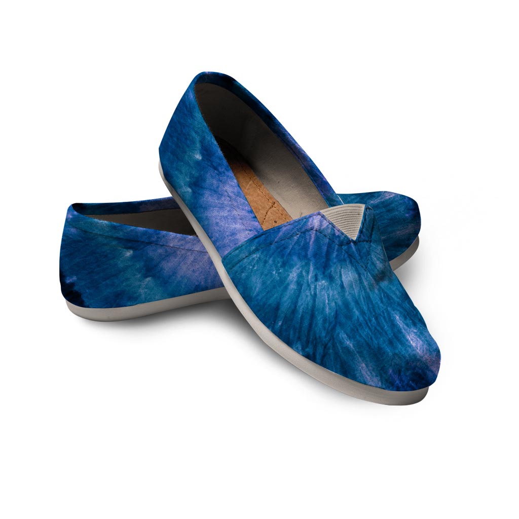 Tie Dye Blue Print Canvas Shoes-grizzshop