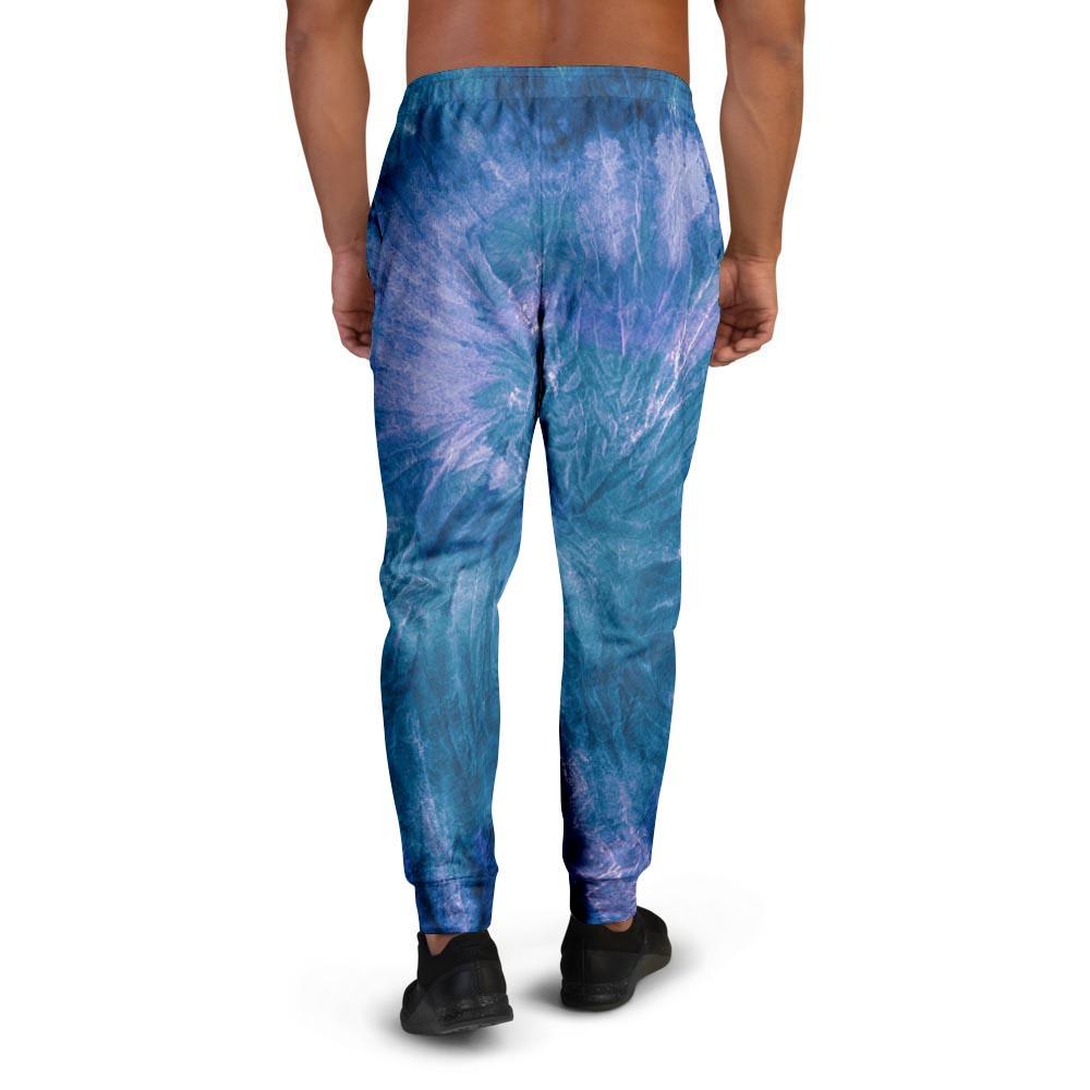 Tie Dye Blue Print Men's Joggers-grizzshop