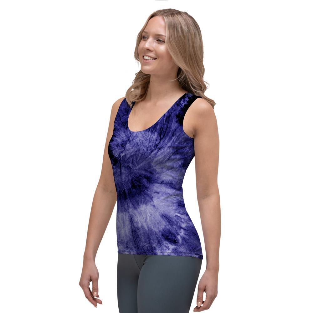 Tie Dye Blue Women's Tank Top-grizzshop