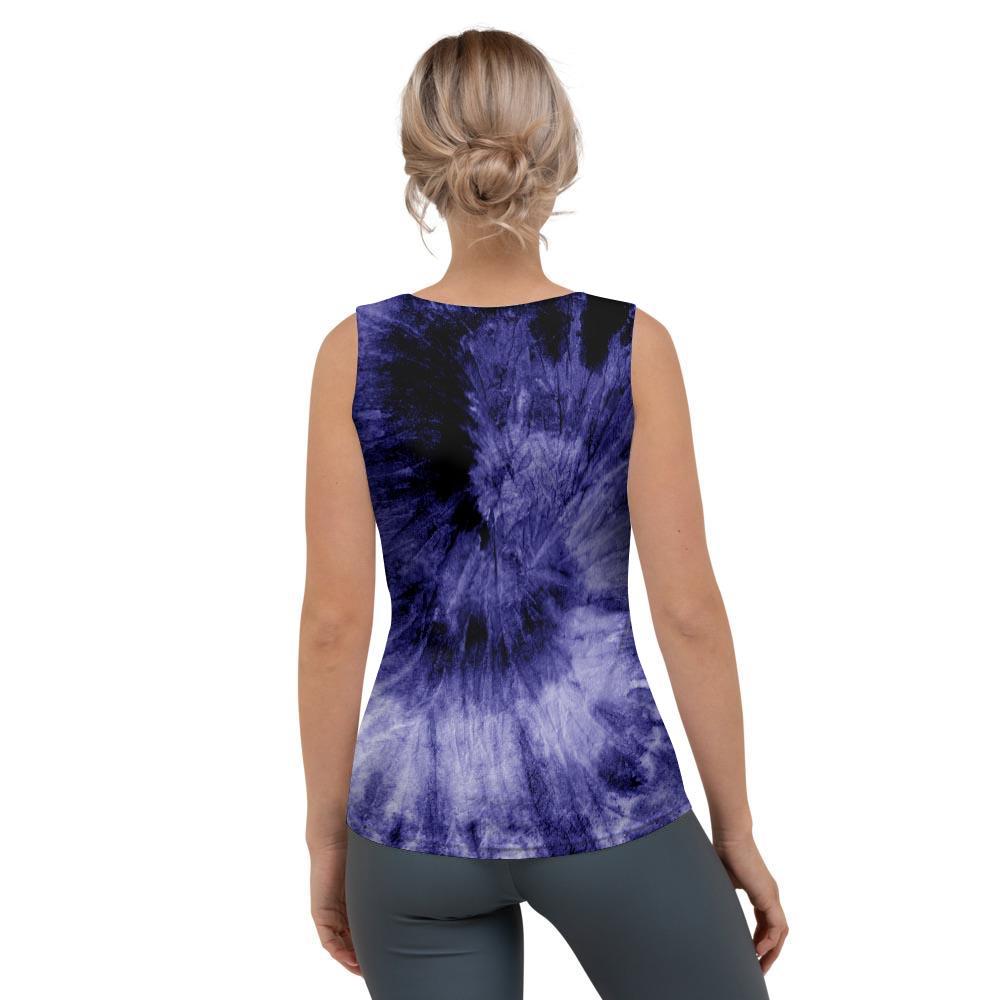 Tie Dye Blue Women's Tank Top-grizzshop