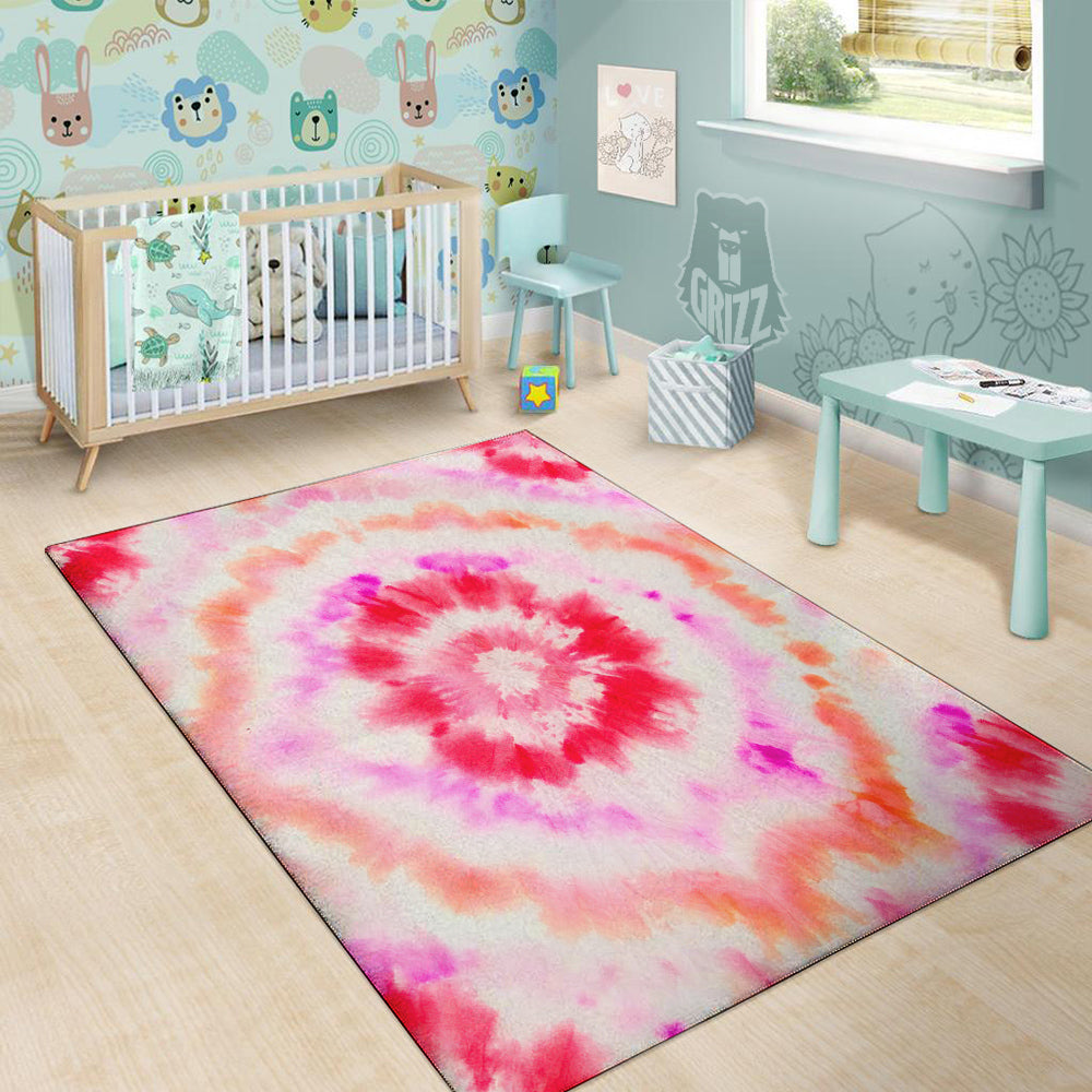 Tie Dye Circle Print Floor Mat-grizzshop